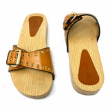 Isabel Marant Jaso Women's Brown Size 38/7.5 Slide Eyelet Sandals