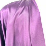 ELLEN TRACY Women's Purple Size 16 Faux Wrap Silk Long Sleeve