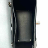 R.Boo Black Green Top Handle Interchangeable Flap Color Block Leather Crossbody