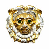 Cadoro Two-tone Lion Convertible Pendant Brooch