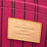 LOUIS VUITTON 2014 Neverfull Pochette Brown Rectangular Monogram Wristlet