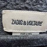 ZADIG&VOLTAIRE "Peace & Love" Women's Black Size M Crew Graphic Sweatshirt