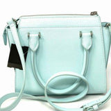 Charles & Keith Light Blue Top Handle Mini Leather Satchel