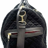 Brighton Canvas Black Brown Croc Embossed Leather Briefcase