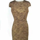 Diane Von Furstenberg Women's Gold Size 6 sheath Metallic Dress