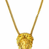 Luca Razza Zodiac Leo Zodiac Leo Gold Tone Pendant 22.5" Lion Necklace