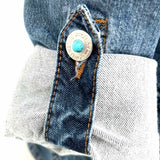 RED VALENTINO Women's Blue Size 44/8 Button Down Denim Jacket