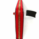 VALENTINO GARAVANI Red Zip-Around Leather Wallet