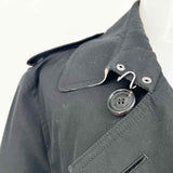Burberry The Kensington Women's Black Size 10 Double Breasted Trenchcoat