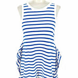 Current / Elliott Women's Blue/White Size S Scoop Neck Cotton Stripe Sleeveless