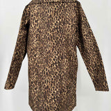 Jane Post Women's Brown Size S Leopard Print Coat