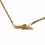 Estate 14K Yellow Gold Pendant 21.5" Pearl Necklace
