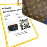 LOUIS VUITTON 2015 Neverfull MM Fish Custom Coated Canvas Brown Monogram Tote