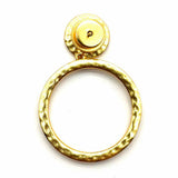 JULIE VOS 24K Plated Gold Tone Dangle Circle Earrings