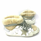 Golden Goose Women's White Size 38/8 High Top Leather Distressed Sneakers