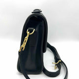 Coach Vintage Court Black Top Handle Turnlock Leather Crossbody