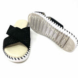 Ilse Jacobsen Tulip 1575 Women's Black Size 39/9 Criss-Cross Perforated Slide