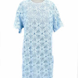 TUCKERNUCK Belclaire Women's Light Blue Sz XL Short Sleeve Crochet Floral Dress