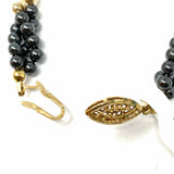 Ivory & Gray Beaded 7 in Twisted Faux Pearl Bracelet
