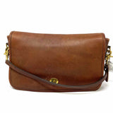 Coach Vintage Brown Flap Turnlock Crossbody