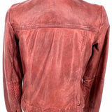 hinge Women's Brown Size S Zip Leather Moto Jacket