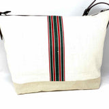 Gucci Canvas White Web Pattern Messenger Bag