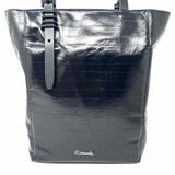 REBECCA MINKOFF Buckle Up Black Leather Tote