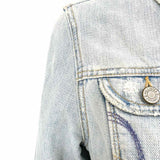 Ridge Works Women's Light Blue Size L Button Down Denim Patchwork Jacket