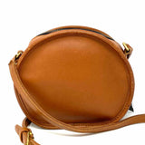 Coach 1995 Canteen D5G-9982 Leather Cognac Circle Crossbody
