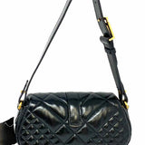 Versace Black Mini Greca Goddess Quilted Leather Shoulder Bag