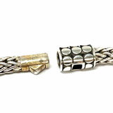 JOHN HARDY Vintage Dot Slide 925 Sterling Silver Collar 18" Wheat Chain Necklace