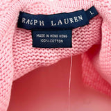 Ralph Lauren Women's Pink Size L Zip Knit Hoodie