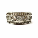 Estate size 7 .925 Sterling Silver Cubic Zirconia Ring