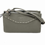 Nicole by N. Miller Gray Zip Wallet vegan leather Crossbody