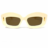 LOEWE Anagram Ivory Chunky Sunglasses