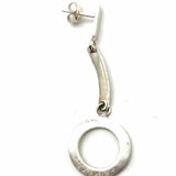 Estate 925 Sterling Silver Dangle Geometric Earrings
