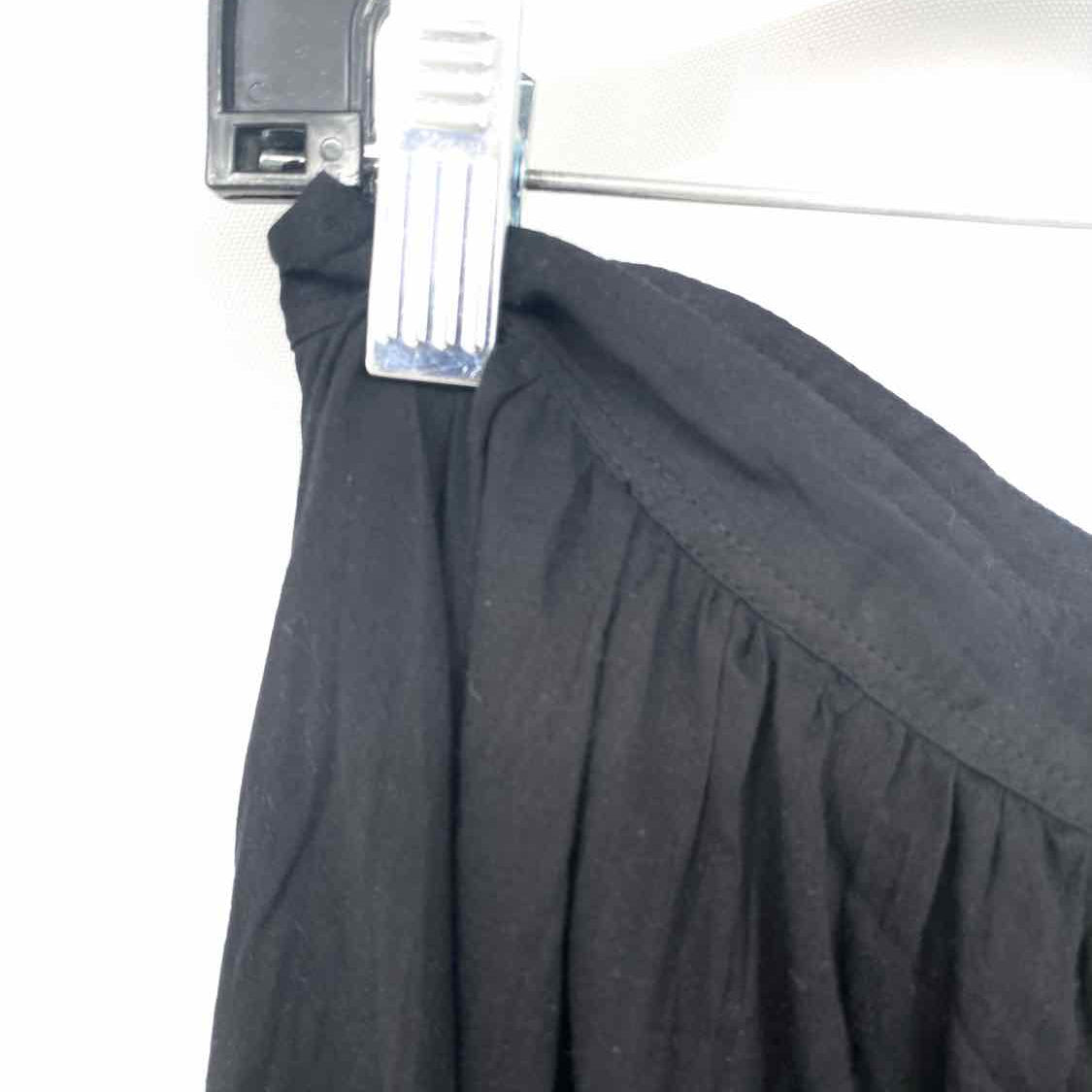 Polo Ralph Lauren Women's Black Size 12 Maxi Cotton Ruffled Skirt
