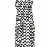 Rena Rowan Women's White/Black Sz 8 Embroidered Floral Sleeveless & Skirt Set