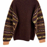 Tommy Hilfiger Vintage Men's Brown Size XL Wool Fisherman Sweater
