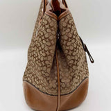 Coach Hamptons Medium Canvas Brown Micro Signature Tote