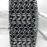 Alexander McQueen McQ Black White Monogram Leather Tote