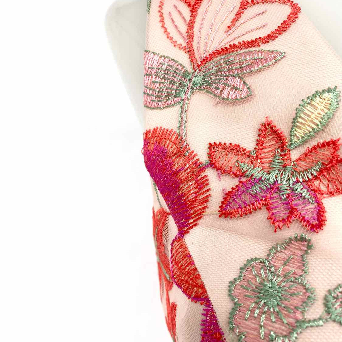 Eliza J Women's Pink Size 2 sheath Mesh Embroidered Floral Dress