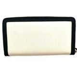 Kate Spade Cream Black Zip-Around Bow Saffiano Leather Wallet
