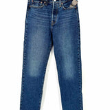 Levi Women's Dark Blue Size 28/6 High Waisted Straight Leg Jeans