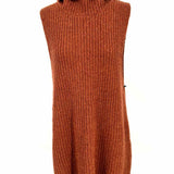 Free People Women's Brown Size S Turtleneck Wool Blend Sweater Vest