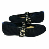 ROTHY'S The Max Buckle Women's Black Size 9 Mary Jane Knit Flats