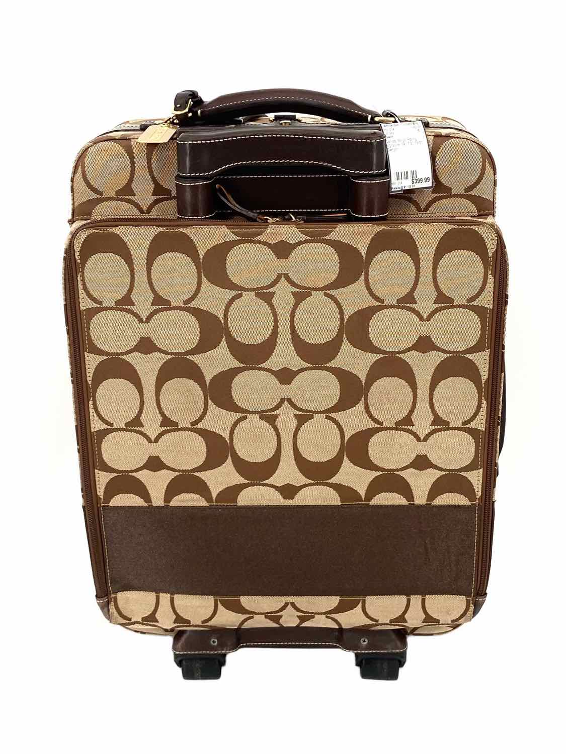Coach Canvas Beige Rolling Signature Suitcase - Article Consignment