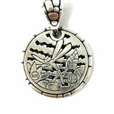 JOHN HARDY Kali Nuansa 925 Sterling Silver Pendant 18" Medallion Dots Pendant