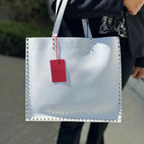 VALENTINO GARAVANI 2-way White Rockstud Tote
