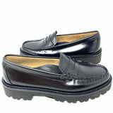 G.H. Bass & Co. Whitney Super Lug Women's Black Size 8.5 Leather Loafers
